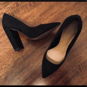 BRAND NEW Black Suede ASOS Pointed Toe Pumps